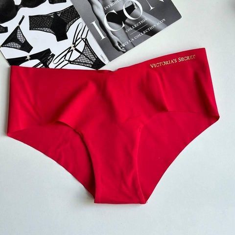 Трусики-чики женские бесшовные Victoria's Secret No-Show Cheeky Panty красные bo9-fkq-ai3 фото