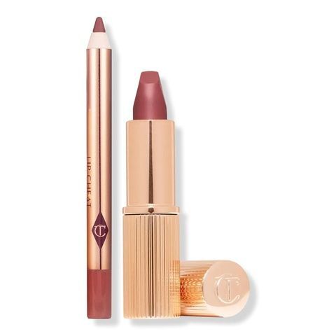 Набор для губ Charlotte Tilbury Mini Lipstick & Liner Set Pillow Talk Medium fpg-r1n-ywn фото