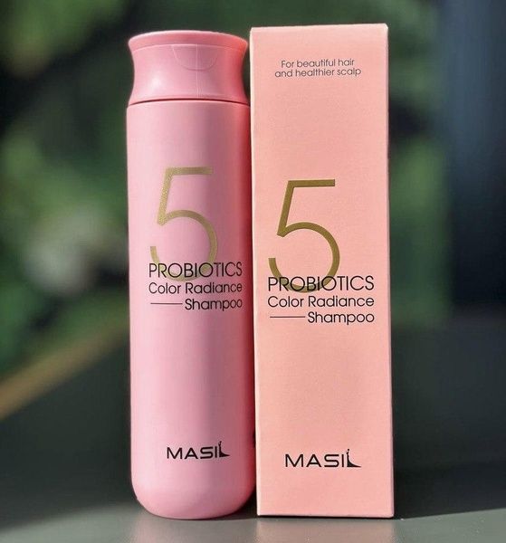 Шампунь + Бальзам для волосся для захисту кольору з пробіотиками Masil Probiotics Color Radiance 4r5 фото