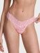 Трусики-стринги женские кружевные Victoria's Secret Lace Thong Panty розовые vna-ehh-xhq фото 1