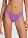 Трусики-стринги женские хлопковые PINK Victoria's Secret Logo Cotton High-Leg Thong фиолетовые ek2-m51-cir фото 1