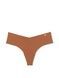 Трусики-стринги женские бесшовные Victoria's Secret No-Show Thong Panty коричневые np-yel-wh5 фото 1