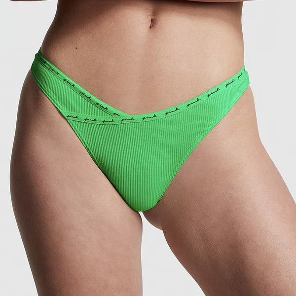 Трусики-стринги женские PINK Victoria's Secret зеленые 800-526 фото