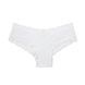Трусики-чики женские хлопковые с кружевом Victoria's Secret Lace-Waist Cotton Cheeky Panty белые km1-1qx-xpi фото 3