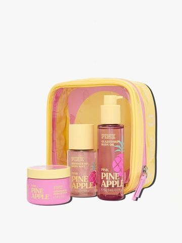 Подарунковий набір Victoria's Secret PINK Pineapple Let's Glow Away Shimmer Travel Set 25166998 фото