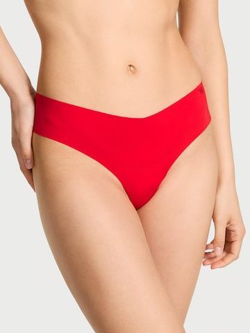 Трусики-стринги женские бесшовные Victoria's Secret No-Show Thong Panty красные  y43-18q-9ww фото