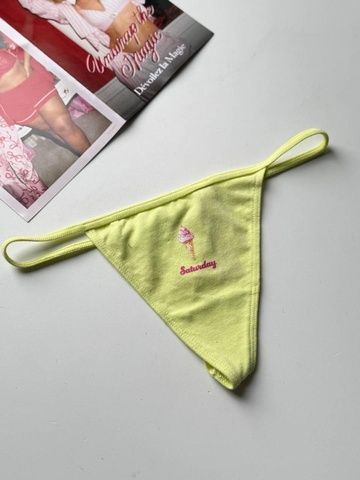 Трусики-стринги женские хлопковые Victoria's Secret Thong Panty розовые whw-xm9-g67 фото
