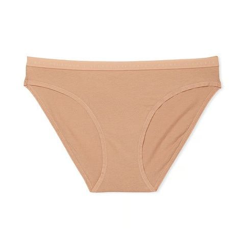 Трусики-бикини женские Victoria's Secret Stretch Cotton Bikini Panty бежевые , Трусики-бикини ms8-7r5-rdi фото