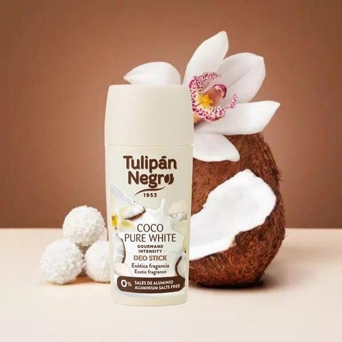 Дезодорант-стик TULIPAN NEGRO Coco Pure White - Нежный кокос, 60 ​​мл ac7-332 фото