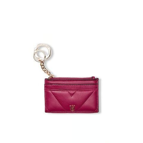 Картхолдер-брелок женский Victoria's Secret Card Holder Keychain бордовый 010-413 фото