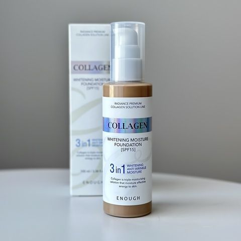 Осветляющий тональный крем ENOUGH Collagen Whitening Moisture Foundation SPF15, 100 мл Тон -21 0gm-050-27v фото