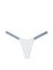 Трусики-стринги женские хлопковые PINK Victoria's Secret Logo Cotton Shine Micro Thong Panty белые 25g-nsz-hv3 фото 2