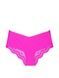 Трусики-чики женские бесшовные с кружевом Victoria's Secret No-Show Heart Mesh-Back Cheeky Panty фуксия xma-5co-ivs фото 1