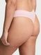 Трусики-стринги женские хлопковые с логотипом Victoria's Secret Logo Cotton Thong Panty розовые b1e-kmh-mjr фото 1