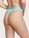 Трусики-стринги с высокой посадкой Victoria's Secret Logo Cotton High-Waist Thong Panty голубые 2et-iip-1x0 фото 3