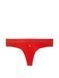 Трусики-стринги женские эластичные с логотипом Victoria's Secret Logo Micro Shine Thong Panty красные 7rx-71s-mfe фото 2