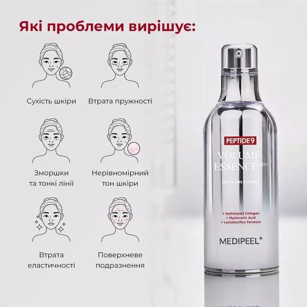 Есенція для пружності шкіри обличчя з пептидами Medi-Peel Peptide 9 Volume Essence Pro, 100мл 396-ca1 фото