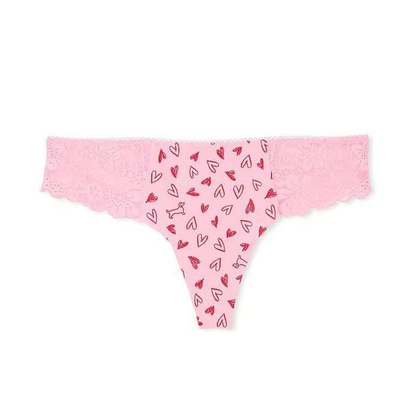 Трусики-стрінги жіночі безшовні PINK Victoria's Secret No-Show Thong Panty рожеві vum-c9j-r1i фото