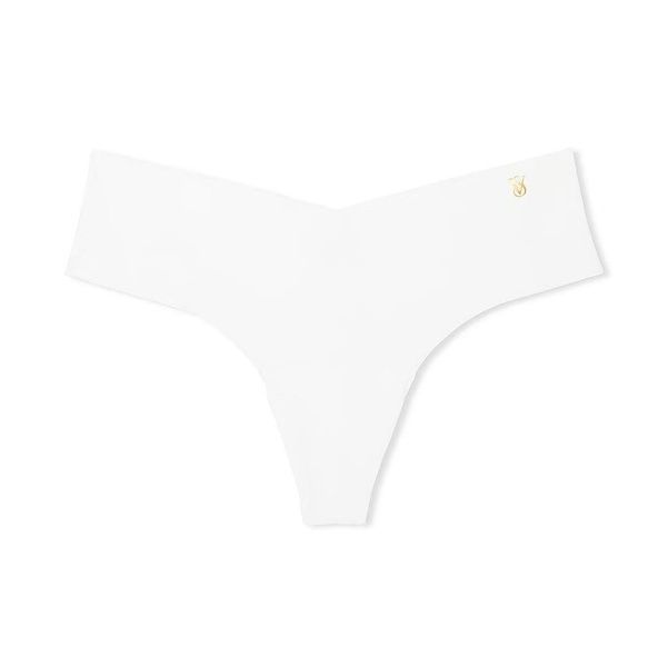 Трусики-стринги женские бесшовные Victoria's Secret No-Show Thong Panty белые dgl-sv4-v3e фото
