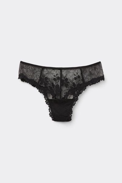 Трусики-бразилиана женские Intimissimi In Full Bloom Brazilian черные SB1319A3 фото