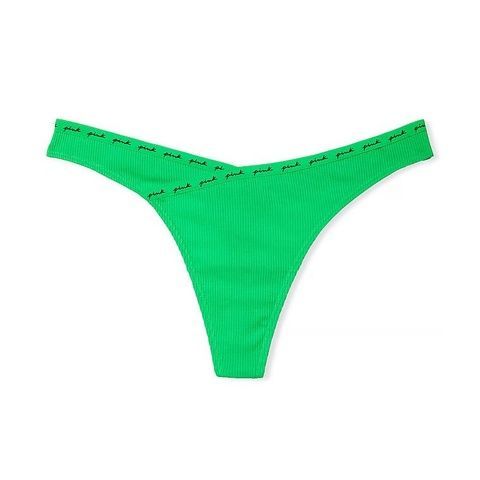Трусики-стринги женские PINK Victoria's Secret зеленые , Трусики-стринги 800-526 фото