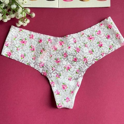 Трусики-стринги женские бесшовные PINK Victoria's Secret No-Show Thong Panty сиреневые yww-8ww-yz3 фото