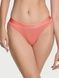 Трусики-стрінги жіночі бавовняні з логотипом Victoria's Secret Logo Cotton Thong Panty персикові s8j-p4m-ipy фото 1