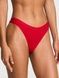 Трусики-стринги женские хлопковые Victoria's Secret Stretch Cotton High-Leg Scoop Thong Panty красные 2w6-m25-wxr фото 1
