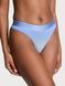 Трусики-стрінги жіночі бавовняні з логотипом Victoria's Secret Logo Cotton Thong Panty сині e5b-4nm-lu1 фото 1