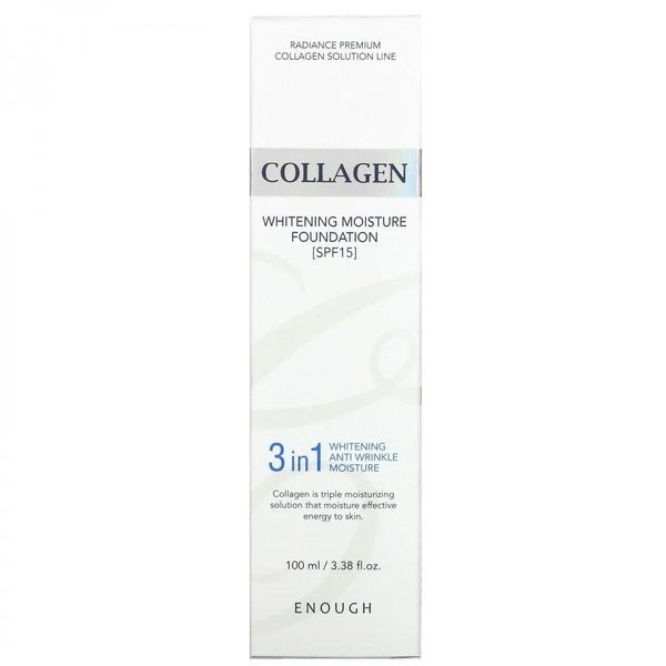 Осветляющий тональный крем ENOUGH Collagen Whitening Moisture Foundation SPF15, 100 мл Тон - 23 hyf-k2g-8n7 фото