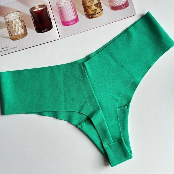 Трусики-стрінги жіночі безшовні PINK Victoria's Secret No-Show Thong Panty зелені wss-gns-sv9 фото