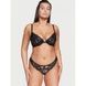 Трусики-стринги женские кружевные люксовые Victoria's Secret Floral Embroidered Thong Panty черные azh-qbw-t9c фото 4