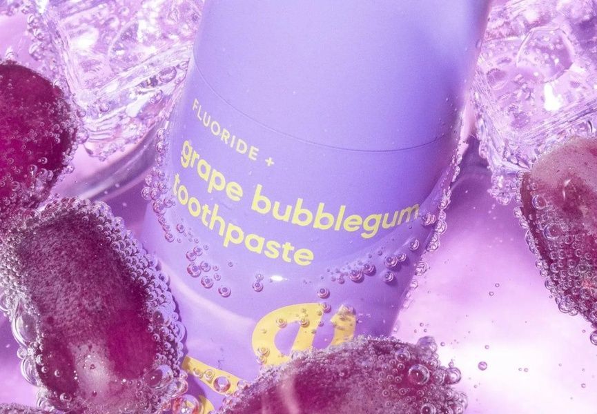 Зубна паста зі смаком виноградної жуйки hismile Grape Bubblegum Toothpaste 60 г 93571890 фото