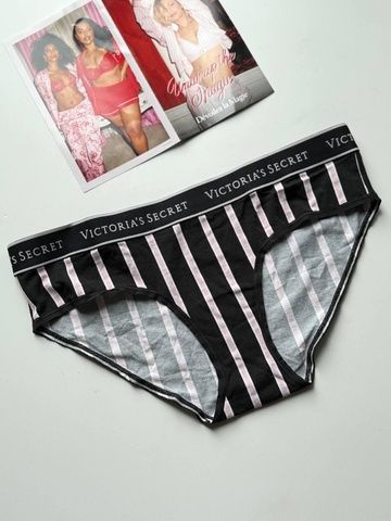 Трусики-бикини женские хлопковые Victoria's Secret Stretch Cotton Bikini Panty розовые 7pl-ncf-h1m фото