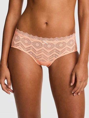 Трусики-чики женские кружевные Victoria's Secret PINK Wink Cheeky Panty персиковые ur3-1ph-xg9 фото