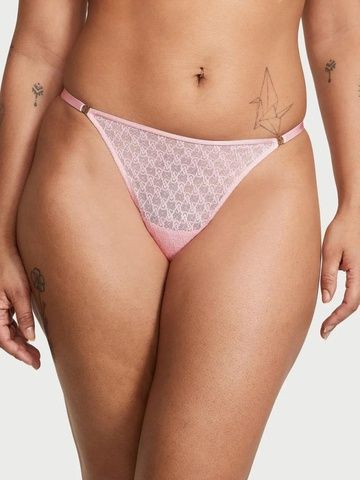 Трусики-стринги женские люксовые Victoria's Secret Adjustable String Thong Panty розовые vqf-cbi-yeg фото