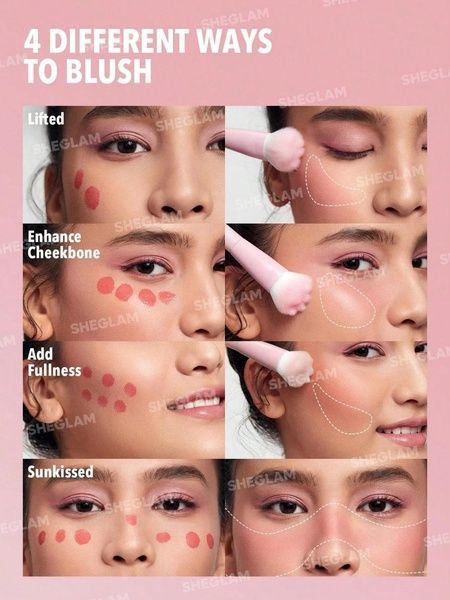 Кисточка для жидких румян Sheglam Color Bloom Liquid Blush Brush 42a-a50 фото