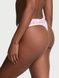 Трусики-стринги женские хлопковые Victoria's Secret Logo Cotton Thong Panty белые  d3l-jx7-yid фото 2