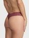 Трусики-стринги женские кружевные Victoria's Secret Lace Thong Panty бордовые  mgy-xwk-xu7 фото 2
