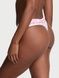 Трусики-стринги женские хлопковые Victoria's Secret Logo Cotton Thong Panty белые  d3l-jx7-yid фото 4