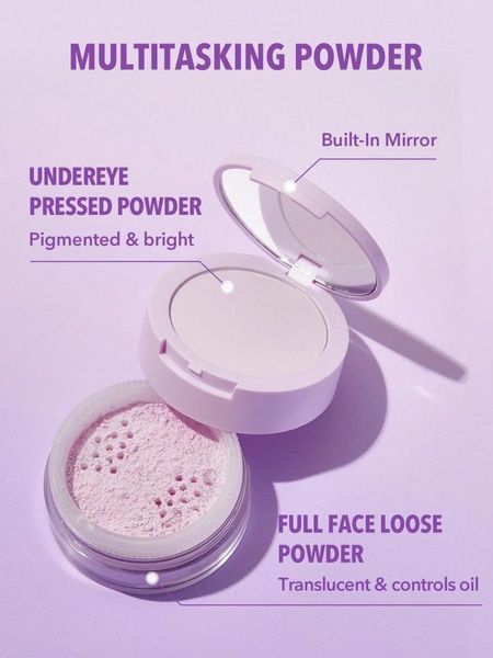 Пудра матирующая двойная Sheglam Insta-Ready Face & Under Eye Setting Powder Duo-Taro 2a9-37c фото