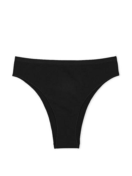 Трусики-бразилиана женские с высокой посадкой PINK Victoria's Secret Seamless Brazilian Panty черные 0bj-ic9-hve фото