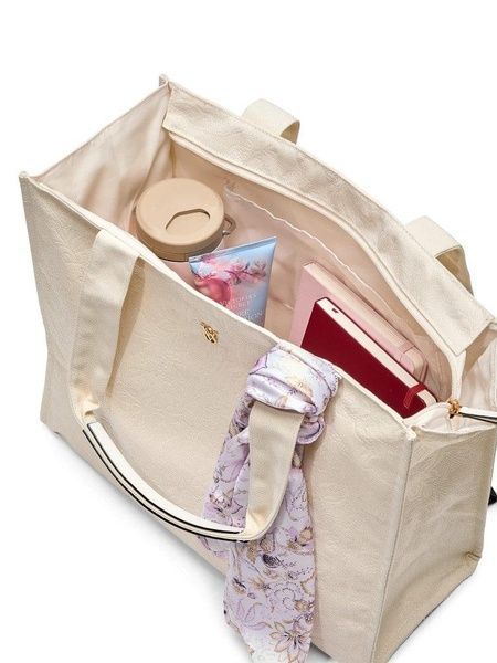Сумка бежевая Victoria's Secret Floral-Embossed Tote Bag c77-9aa фото