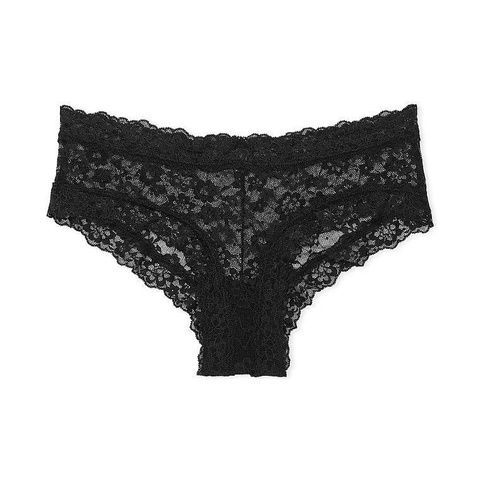 Трусики-чики женские кружевные Victoria's Secret Lace-Up Cheeky Panty черные g5x-ipg-0xs фото