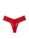 Трусики-стрінги жіночі мереживні Victoria's Secret Lace Thong Panty червоні bwe-6lb-36q фото 3