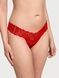 Трусики-стрінги жіночі мереживні Victoria's Secret Lace Thong Panty червоні bwe-6lb-36q фото 1