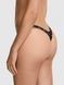 Трусики-стринги женские хлопковые PINK Victoria's Secret Logo Cotton Shine Micro Thong Panty черные  wve-vhl-dyg фото 2