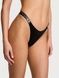 Трусики-стринги люксовые со стразами Victoria's Secret Scattered Shine Strap Smooth Thong Panty черные aw9-u2c-14l фото 1