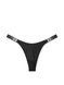 Трусики-стринги люксовые со стразами Victoria's Secret Scattered Shine Strap Smooth Thong Panty черные aw9-u2c-14l фото 4