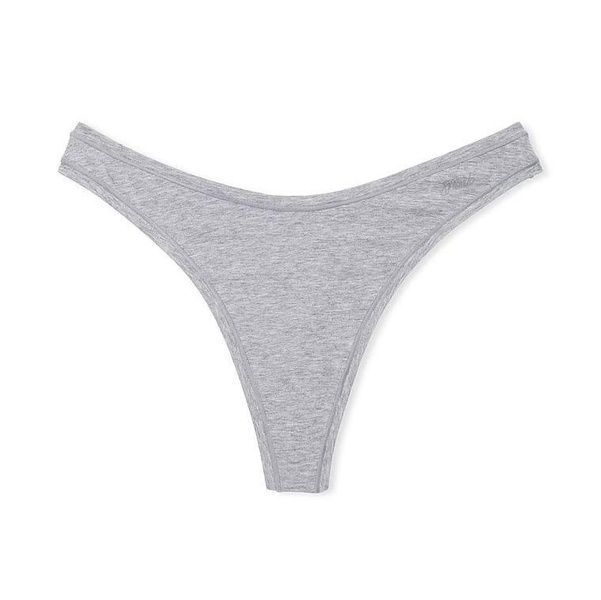 Трусики-стринги женские PINK Victoria's Secret Thong Panty серые 4wc-rs9-cne фото